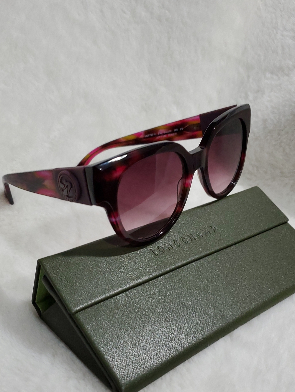 Longchamp Pink Tortoiseshell Gradient Lens Sunglasses